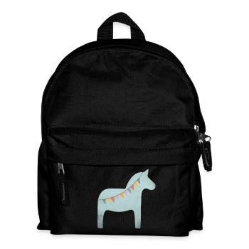 Dala Horse Pennant Pastel Horse Scandinavian Hygge - Kids' Backpack - black - Front