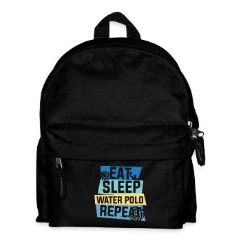 Water Polo Citation Manger Dormir Water Polo Répéter - Sac à dos Enfant - noir - Devant