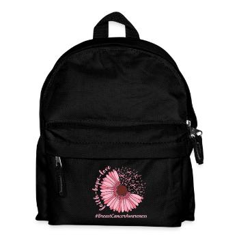 Breast Cancer Awareness Pink Flower - Kids' Backpack - black - Front