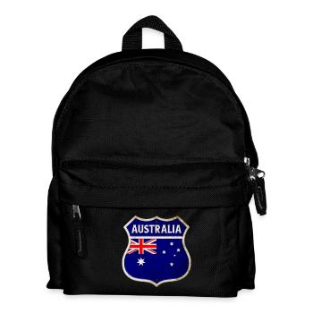 Australien Wappen Flaggen Design - Kinder Rucksack - Schwarz - Vorne