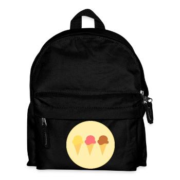 ice cream ice cream strawberry ice cream vanilla ice cream chocolate ice cream - Kids' Backpack - black - Front