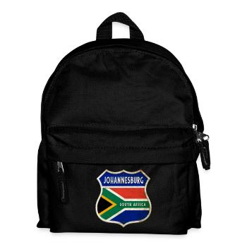Johannesburg Afrique du Sud Armoiries Drapeaux Design - Sac à dos Enfant - noir - Devant