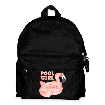 Pool Girl Flamingo Swimming Ring Fête d’été - Sac à dos Enfant - noir - Devant