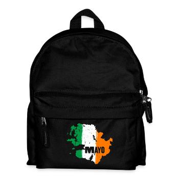 | du comté de Mayo Ireland Contour de la carte du drapeau - Sac à dos Enfant - noir - Devant