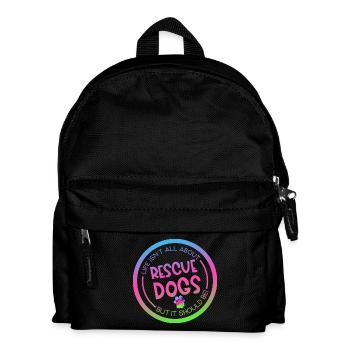 Rescue Dog Search Dog Service Dog Paw - Sac à dos Enfant - noir - Devant