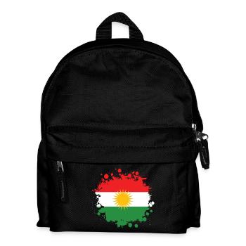 Kurdistan Splash Flaggen Design - Kinder Rucksack - Schwarz - Vorne