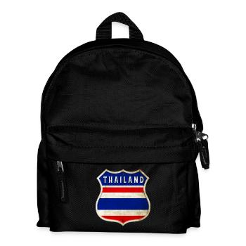 Thailand Wappen Flaggen Design - Kinder Rucksack - Schwarz - Vorne