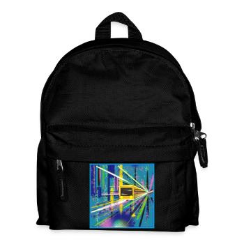 Abstrakte U-Bahn Berlin Graffiti Design - Kinder Rucksack - Schwarz - Vorne
