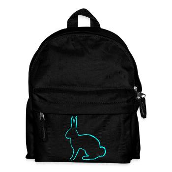 süße tierdesigns, stallhase, kaninchen konturen - Kinder Rucksack - Schwarz - Vorne