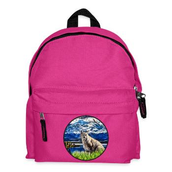 Luchs Wildkatze Freiheit - Kinder Rucksack - Fuchsia - Vorne