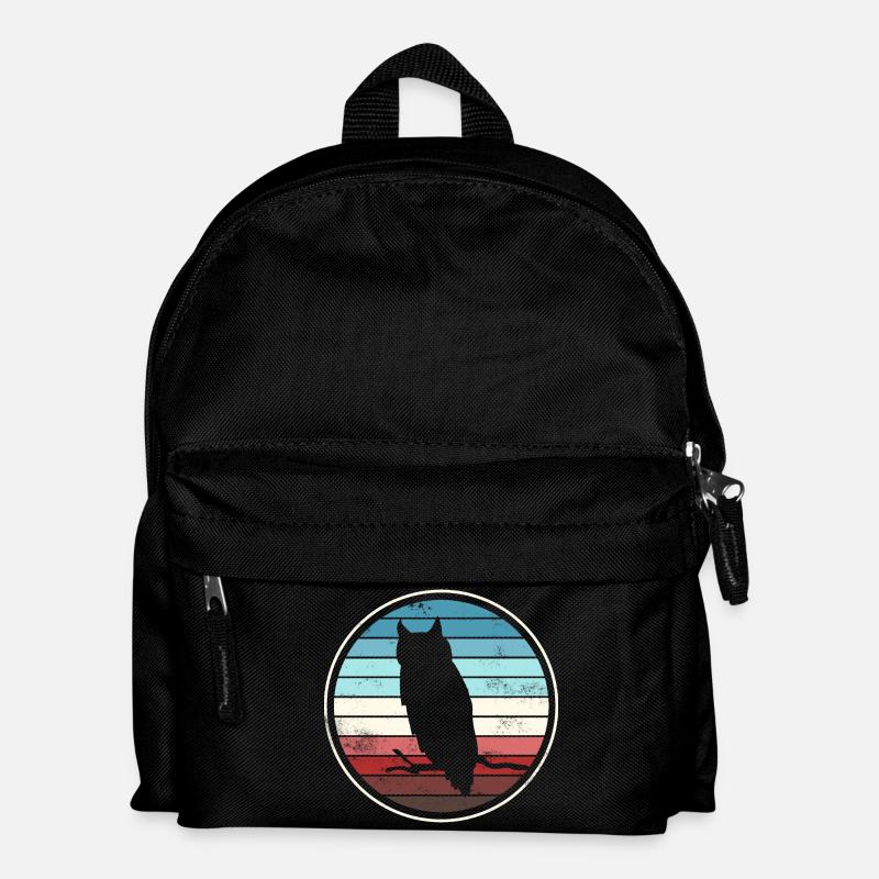 Owl Owls - Kids' Backpack - black