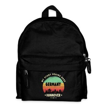 Hannover Deutschland Skyline Design - Kinder Rucksack - Schwarz - Vorne