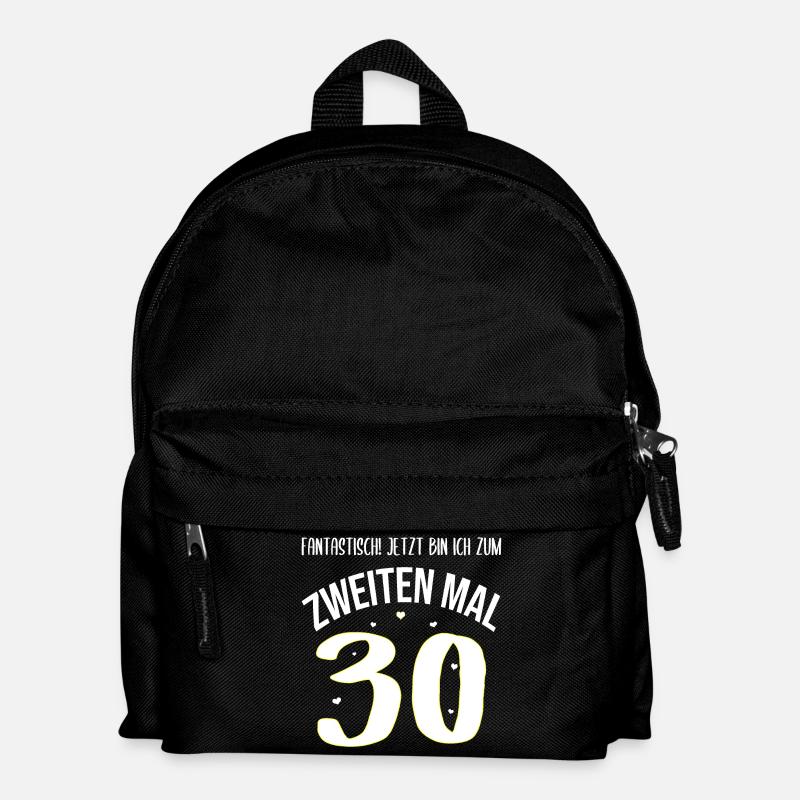 Geburtstag 60 Jahre Frau 2. mal 30 Geschenk - Kinder Rucksack - Schwarz