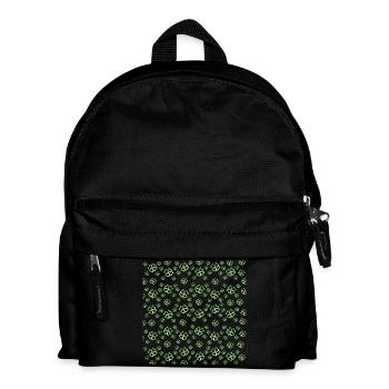 St Patrick´s Day, Kleeblätter Muster - Kinder Rucksack - Schwarz - Vorne
