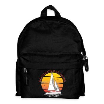 Would Rather Be Sailing - Kids' Backpack - black - Front