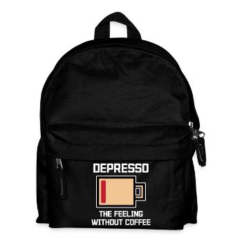 Humorous Coffee Espresso Statement Coffee Drinker - Kids' Backpack - black - Front