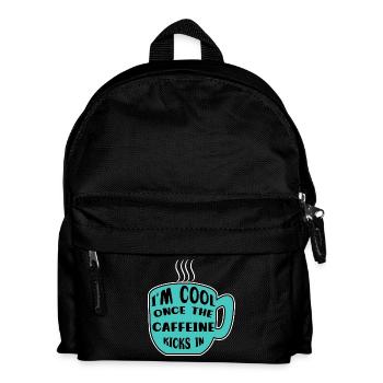 Caffeine Coffee Drinker Coffee Cup Coffee Statement - Kids' Backpack - black - Front