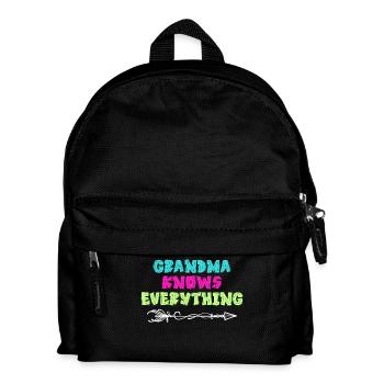 Oma Großmutter Alte Frau Seniorin Statement - Kinder Rucksack - Schwarz - Vorne