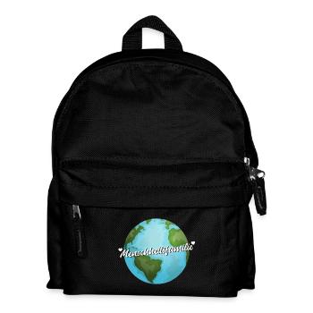 Menschheitsfamilie Friedensbewegung - Kinder Rucksack - Schwarz - Vorne