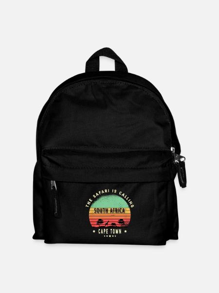 Kapstadt Südafrika Safari Design - Kinder Rucksack - Schwarz