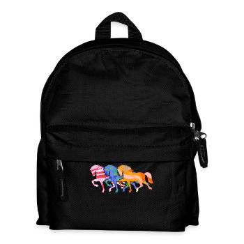 Icelandic Horses Gallop Horses Horse Love Icelanders - Kids' Backpack - black - Front