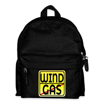 Erneuerbare Energie - Windenergie - GASPREISE - Kinder Rucksack - Schwarz - Vorne