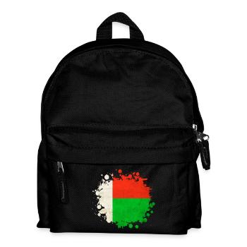 Madagaskar Flaggen Klecks - Kinder Rucksack - Schwarz - Vorne