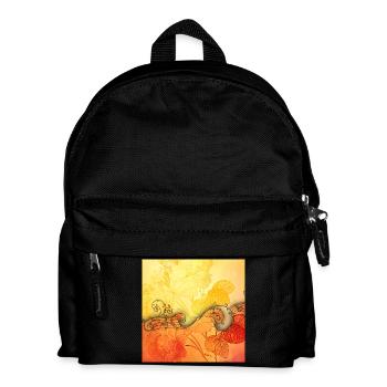 Elegante Rosen mit Noten - Kinder Rucksack - Schwarz - Vorne