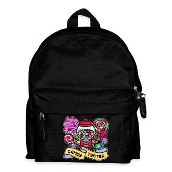 Naschkatzen Bonbon Süßigkeiten Konditor Statement - Kinder Rucksack - Schwarz - Vorne