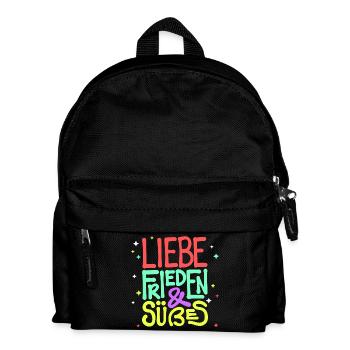 Naschen Lecker Naschkatzen Süßigkeiten Statement - Kinder Rucksack - Schwarz - Vorne