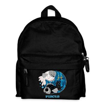 Sternzeichen Fische - Kinder Rucksack - Schwarz - Vorne