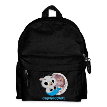 Sternzeichen Steinbock - Kinder Rucksack - Schwarz - Vorne