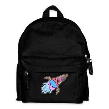Eis Donut Lecker Nachspeise Süßigkeiten Naschen - Kinder Rucksack - Schwarz - Vorne