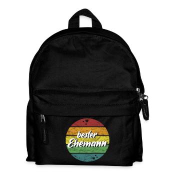 bester Ehemann Geschenk retro vintage - Kinder Rucksack - Schwarz - Vorne