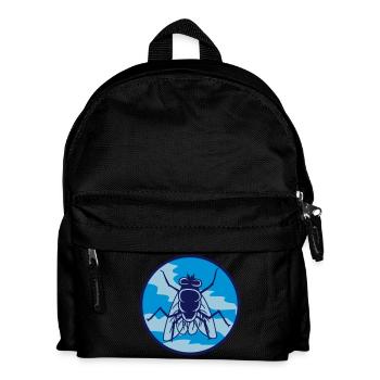 Kreis Stubenfliege kleine Hausfliege - Kinder Rucksack - Schwarz - Vorne