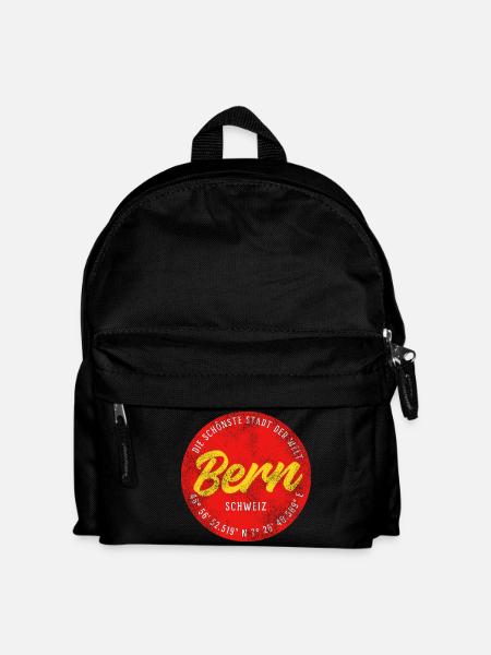 Bern Kreis Logo – Die schönste Stadt - Kinder Rucksack - Schwarz