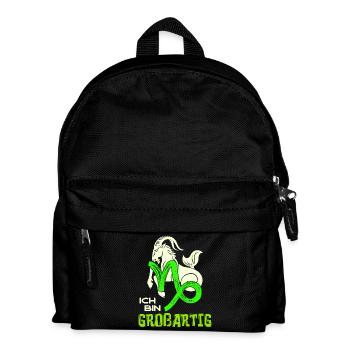 Sternzeichen Horoskop Steinbock Cool Statement - Kinder Rucksack - Schwarz - Vorne