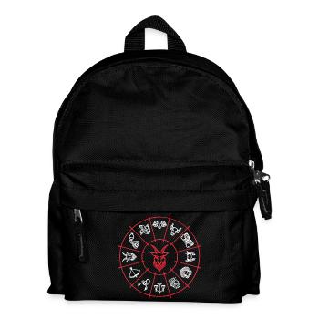 Astrologie Galaxie Sternbild Steinbock Esoterik - Kinder Rucksack - Schwarz - Vorne