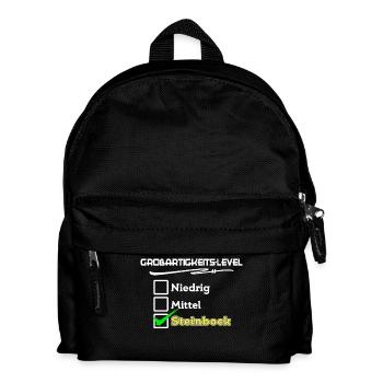 Horoskop Steinbock Statement Sternbild Astronomie - Kinder Rucksack - Schwarz - Vorne