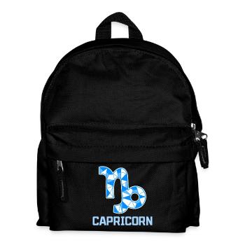 Sternzeichen Steinbock Sterndeutung Horoskop - Kinder Rucksack - Schwarz - Vorne