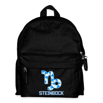 Tierkreiszeichen Spruch Steinbock Astronomie - Kinder Rucksack - Schwarz - Vorne