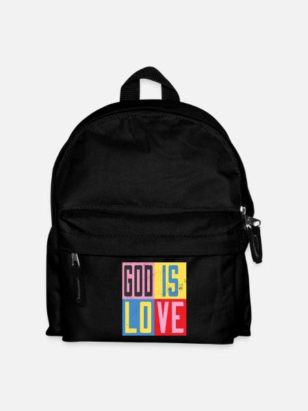 Gott ist Liebe - Kinder Rucksack - Schwarz