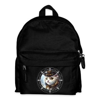 Süßes Steampunk-Kätzchen - Kinder Rucksack - Schwarz - Vorne