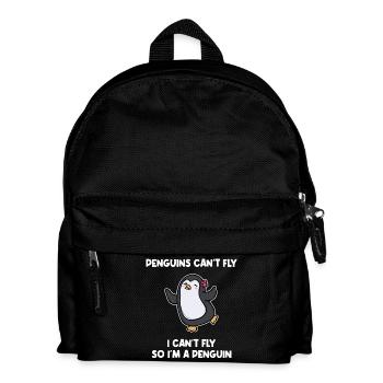 Penguin Animal Zoo Humorous Statement Bird South Pole - Kids' Backpack - black - Front
