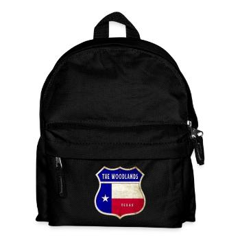 The Woodlands Texas Crest Flag Design - Kids' Backpack - black - Front