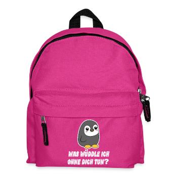 Pinguin Statement Seevogel Tier Arktis Vogel - Kinder Rucksack - Fuchsia - Vorne
