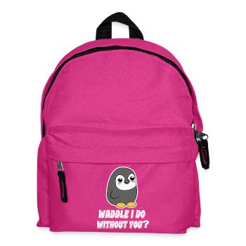 Pinguin Tier Vogel Statement Seevogel Zoo - Kinder Rucksack - Fuchsia - Vorne