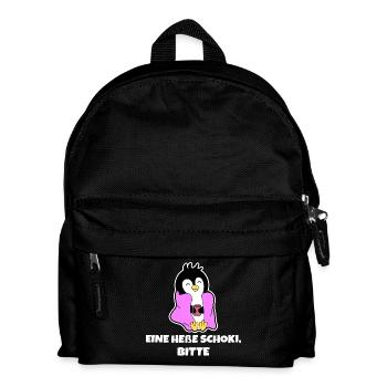Kalt Pinguin Vogel Tier Statement Südpol Seevogel - Kinder Rucksack - Schwarz - Vorne