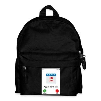 Appel du 18 juin - Sac à dos Enfant - noir - Devant