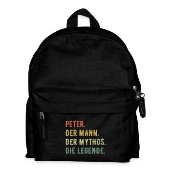 Peter Vorname Der Mann Der Mythos Die Legende - Kinder Rucksack - Schwarz - Vorne